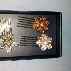 Gold Ladies Hair Clips